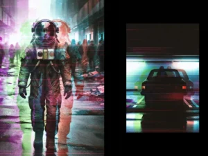 glitching anaglyph photo effect2
