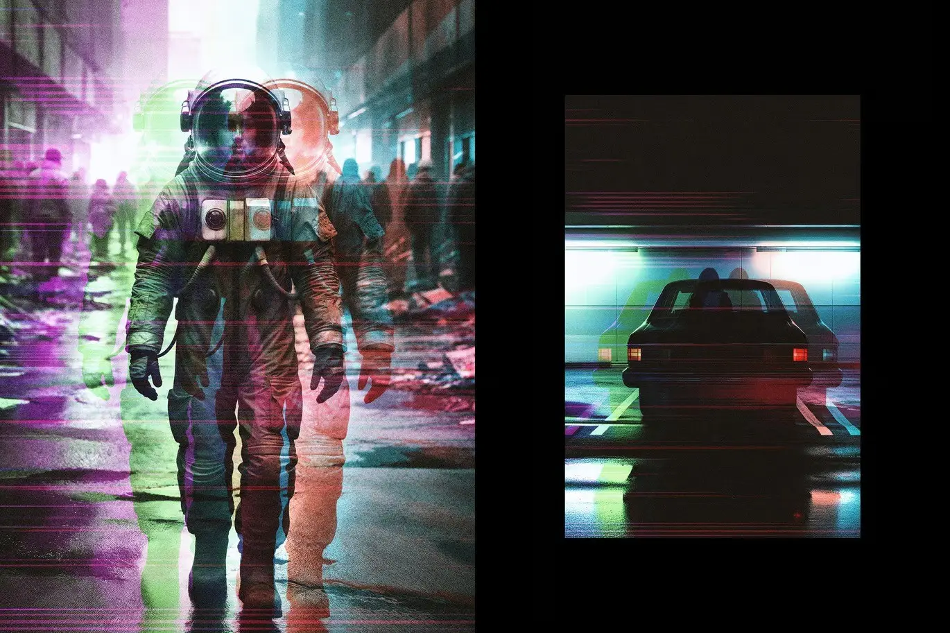 Glitching Anaglyph Photo Effect