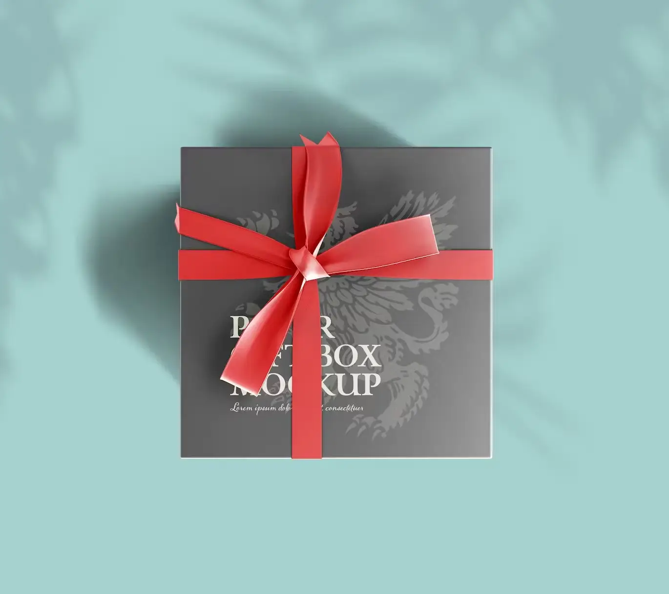 Set Gift Box Mockup with Bow Mockup