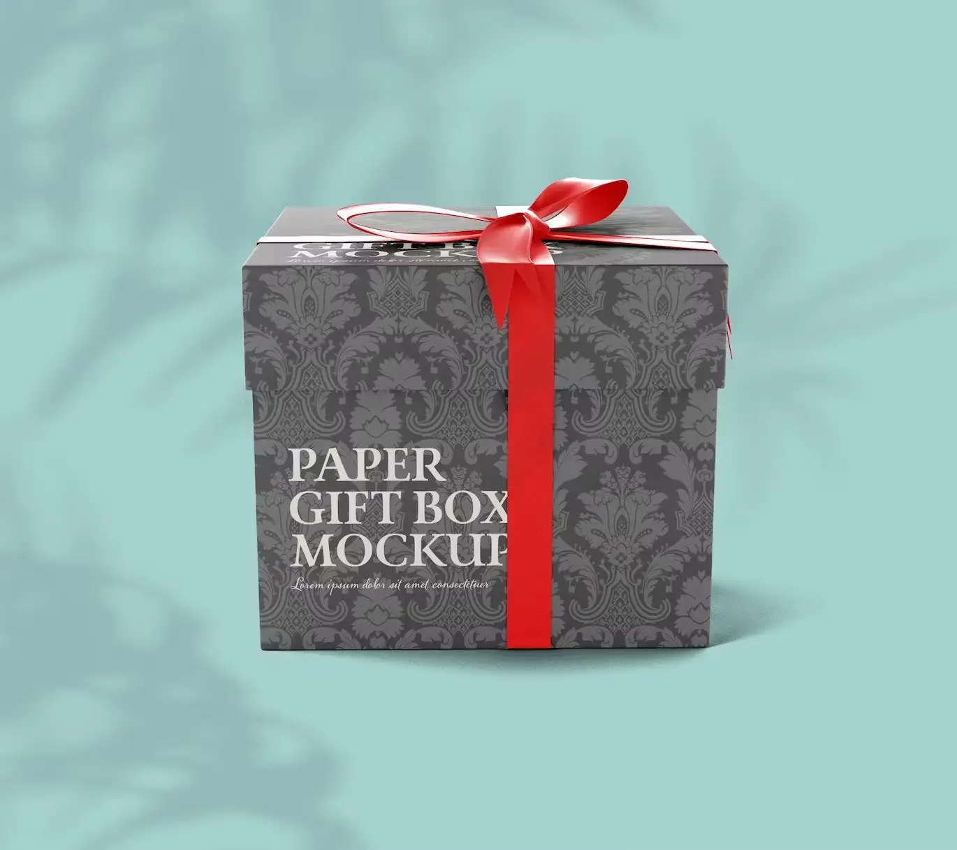 Set Gift Box Mockup with Bow Mockup 6 glossy gift box mockup3 1