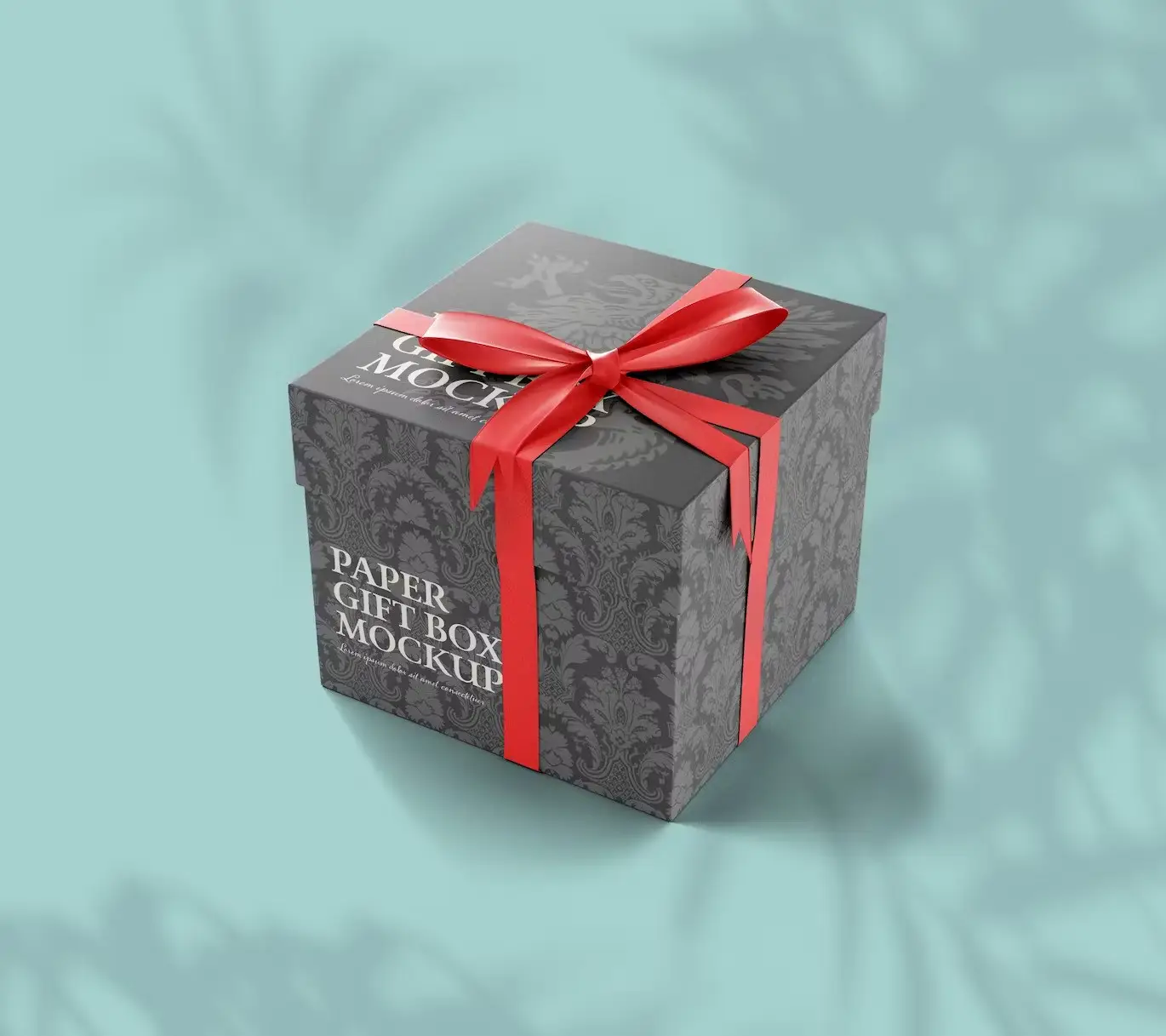 Set Gift Box Mockup with Bow Mockup 5 glossy gift box mockup4