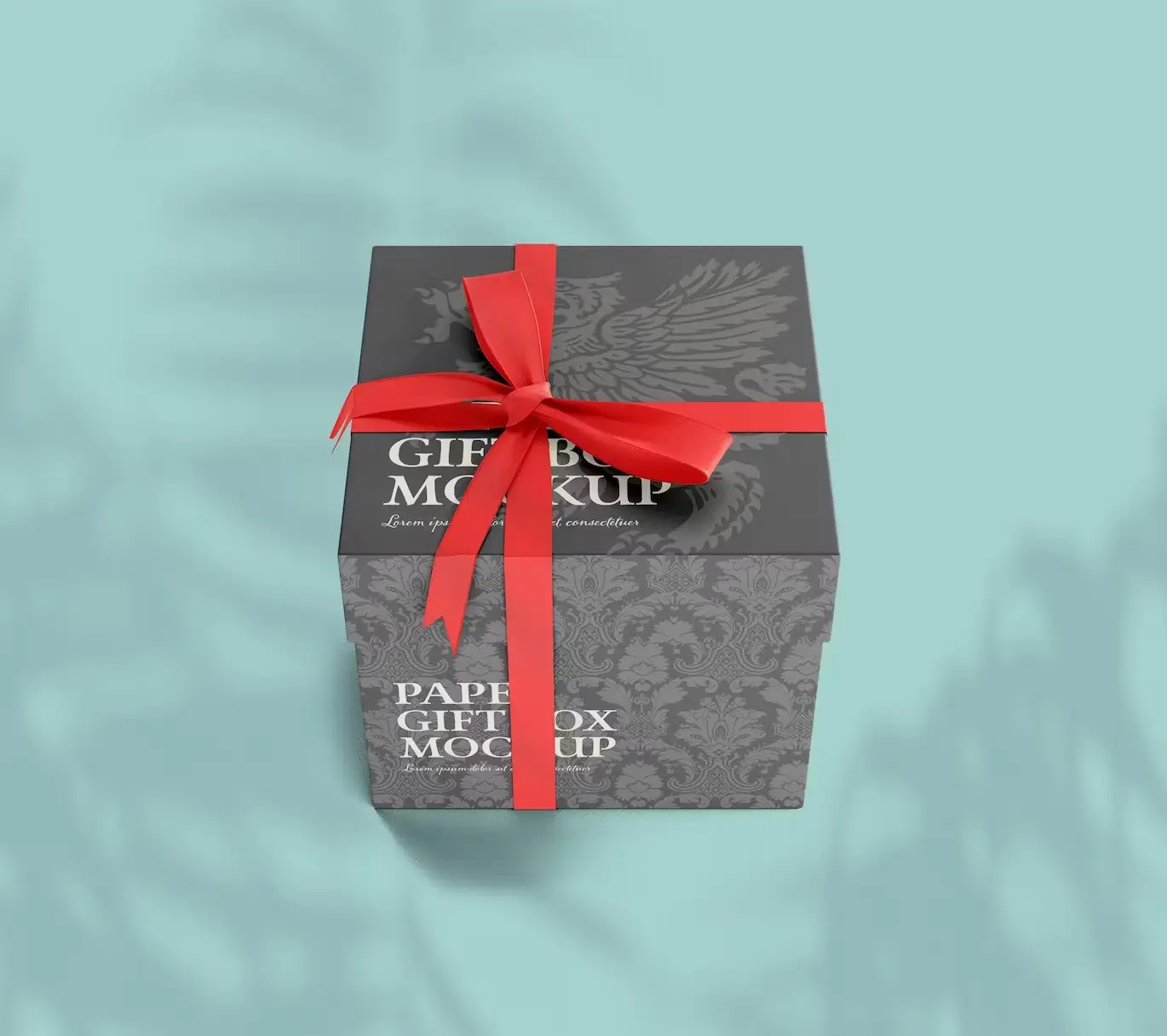 Set Gift Box Mockup with Bow Mockup 2 glossy gift box mockup5