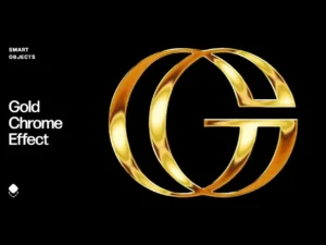 gold chrome text logo effect1