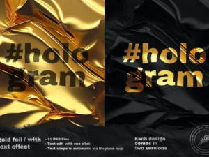 gold foil text effect1