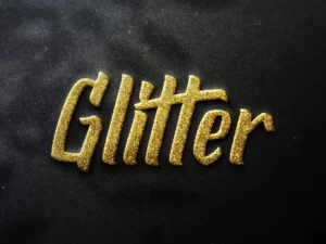 gold giltter text effect and logo mockup1
