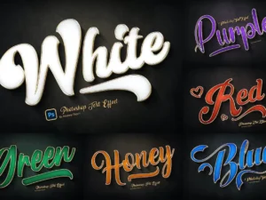 gold outline text effects01