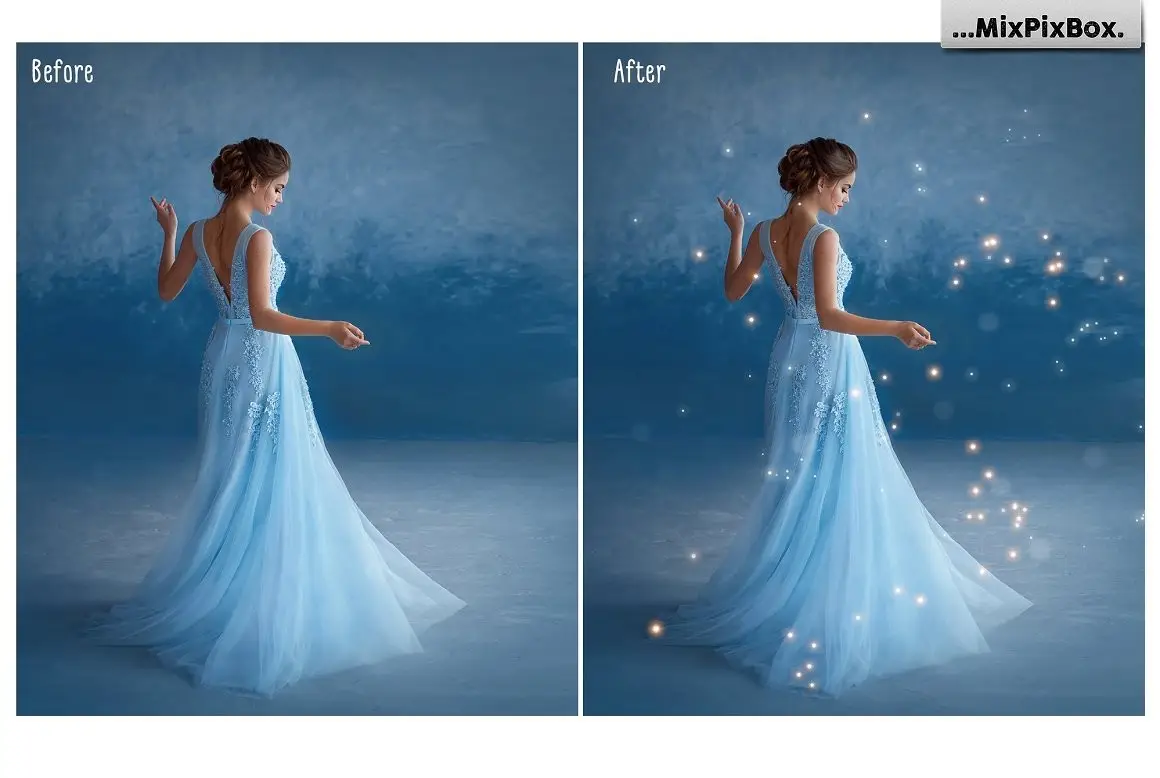 Golden Fireflies Photo Overlays