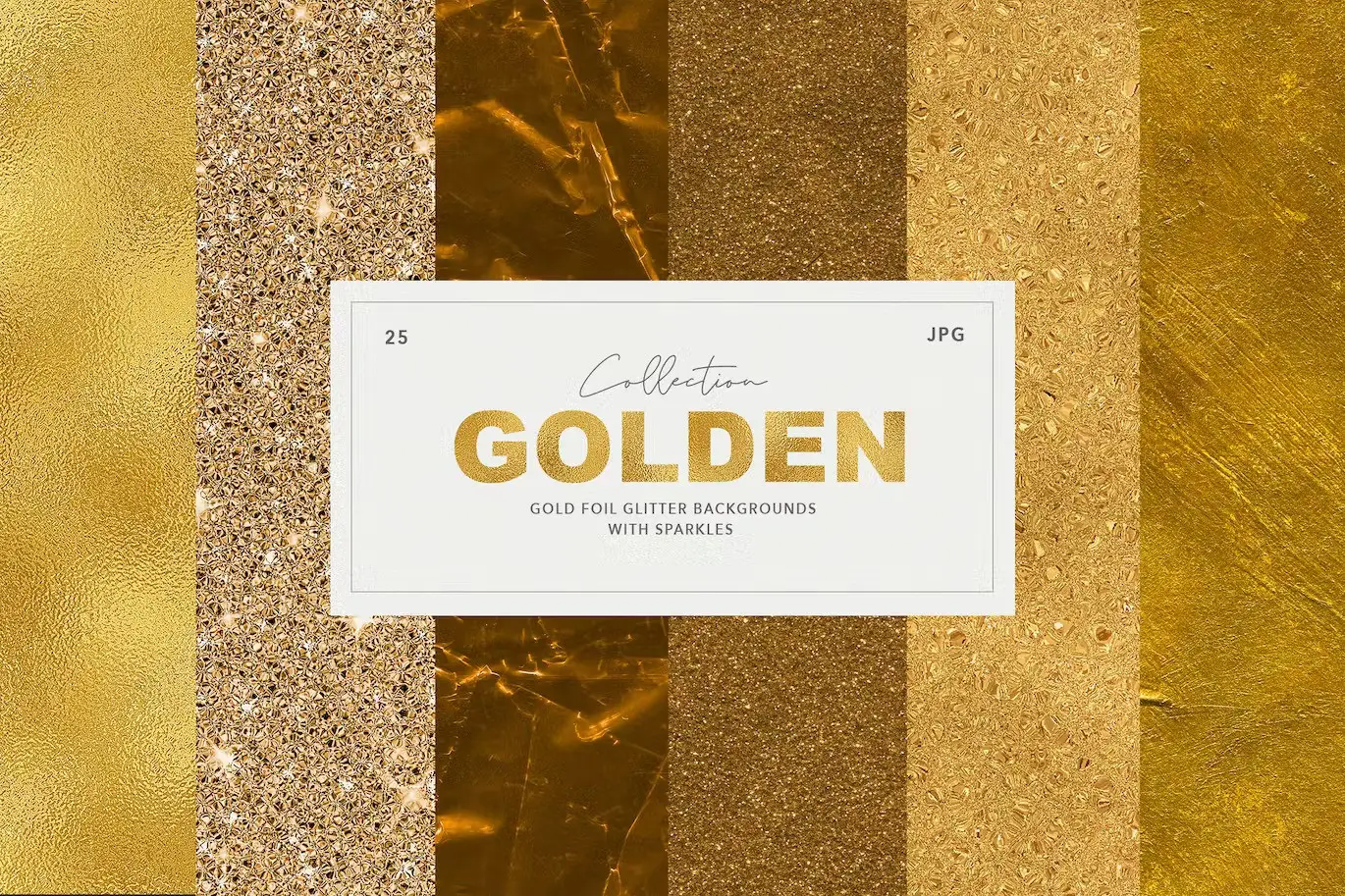 Golden Foil Glitter Textures