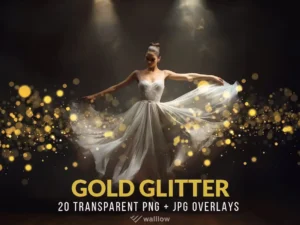 golden glitter and sparkle png overlays1