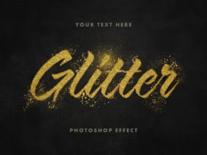 golden glitter text effect1