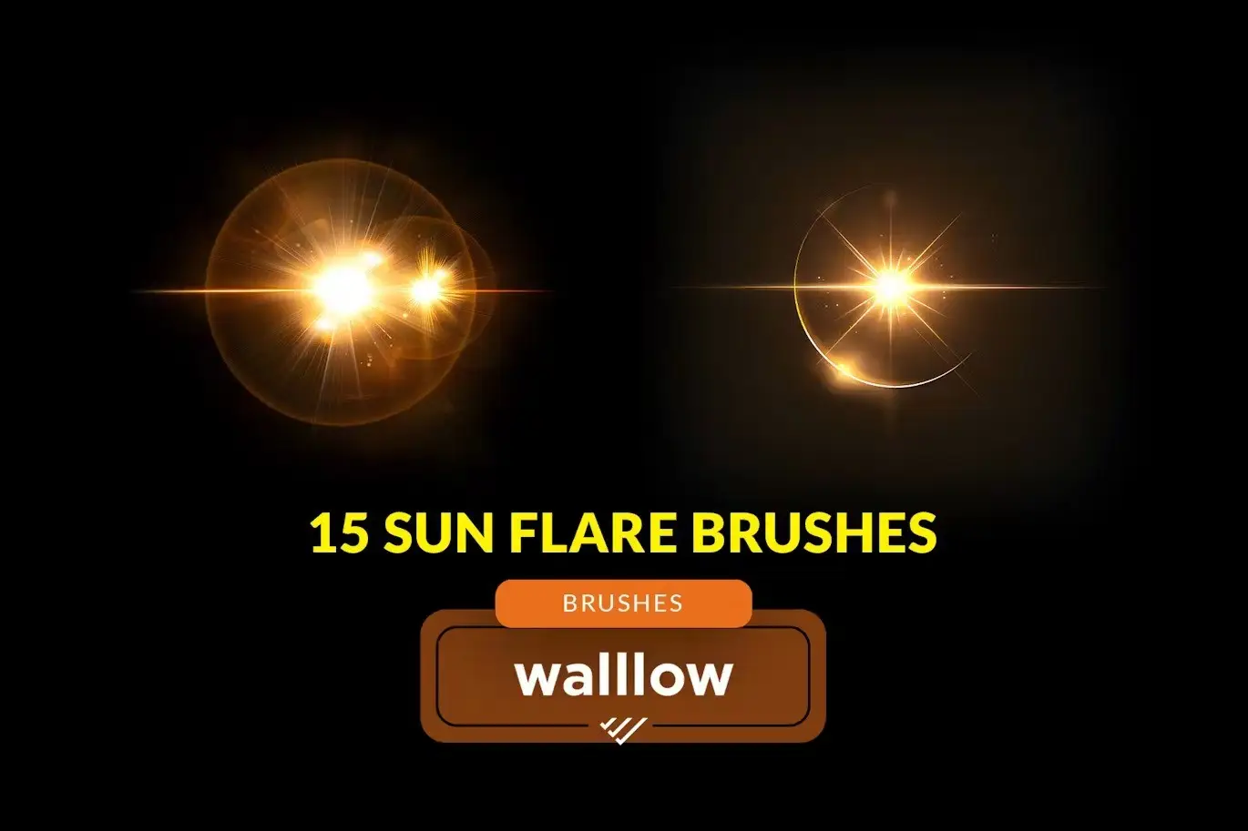 golden light flares photoshop brushes, sun flares 4 golden light flares photoshop brushes sun flares1
