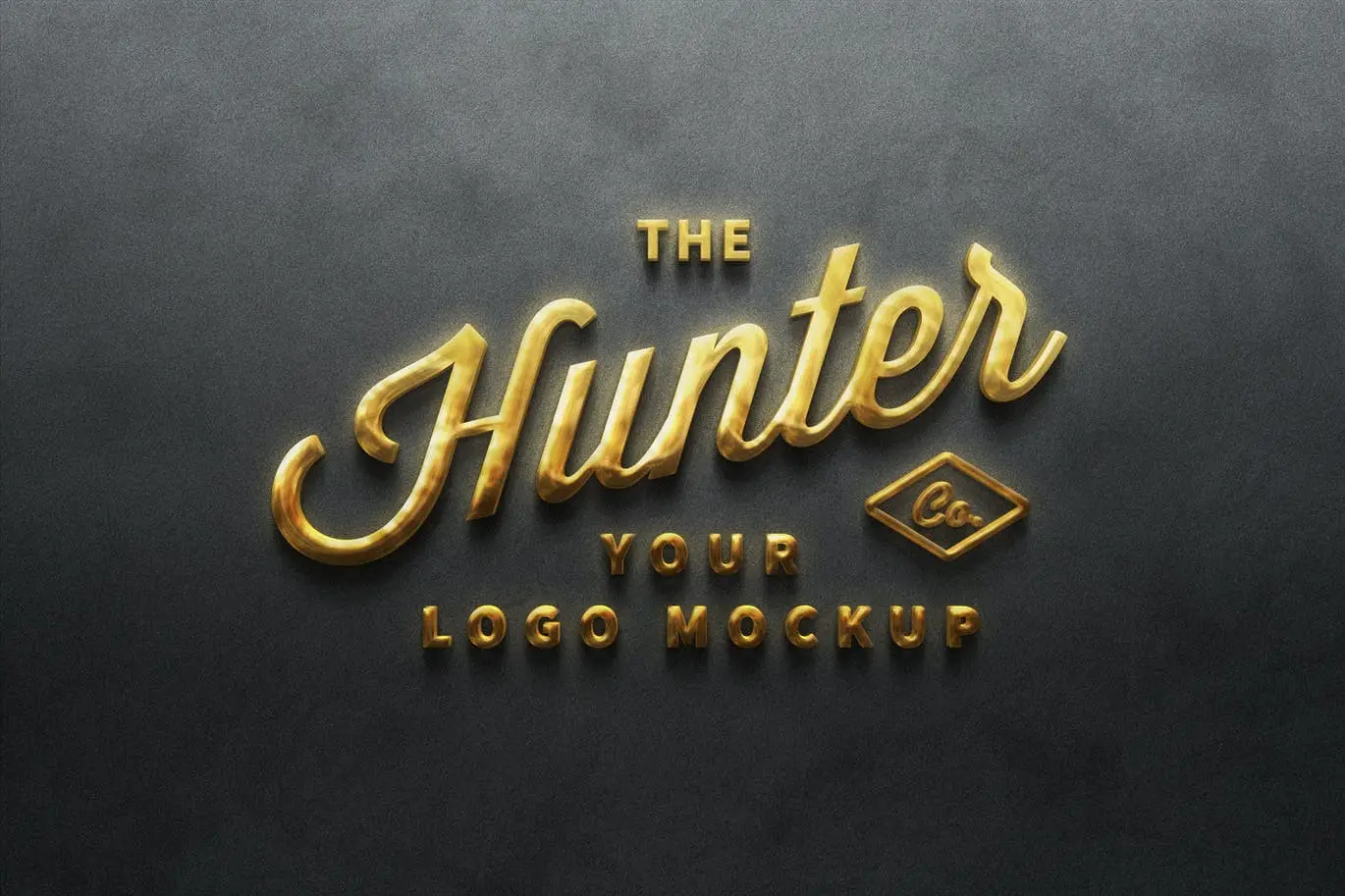 Golden Sign Logo Mockup