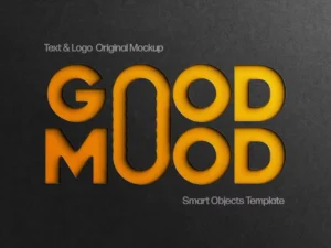 gradient cut out text logo effect1