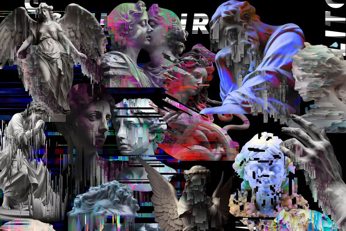GLITCH SCULPTURES COLLECTION 19 gradient shapes collection 15
