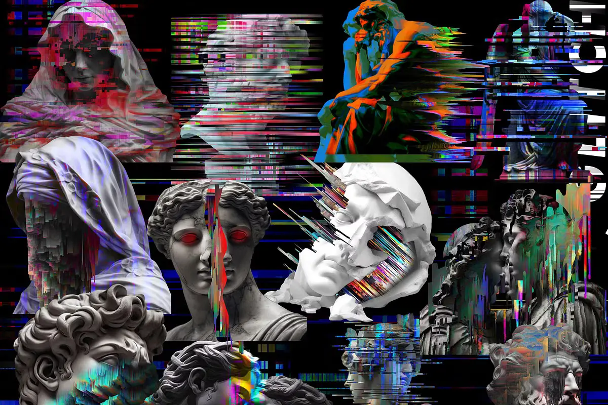 GLITCH SCULPTURES COLLECTION 21 gradient shapes collection 16