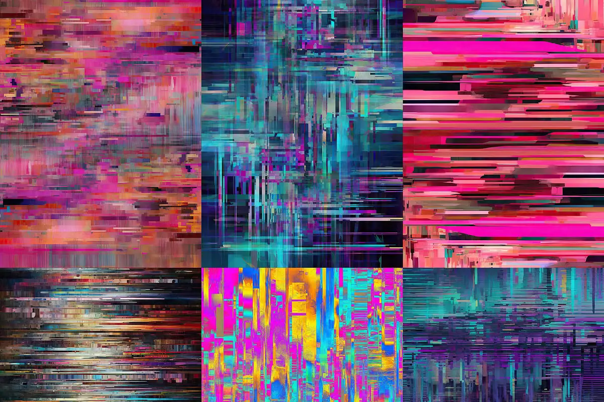 GLITCH SCULPTURES COLLECTION 20 gradient shapes collection 3