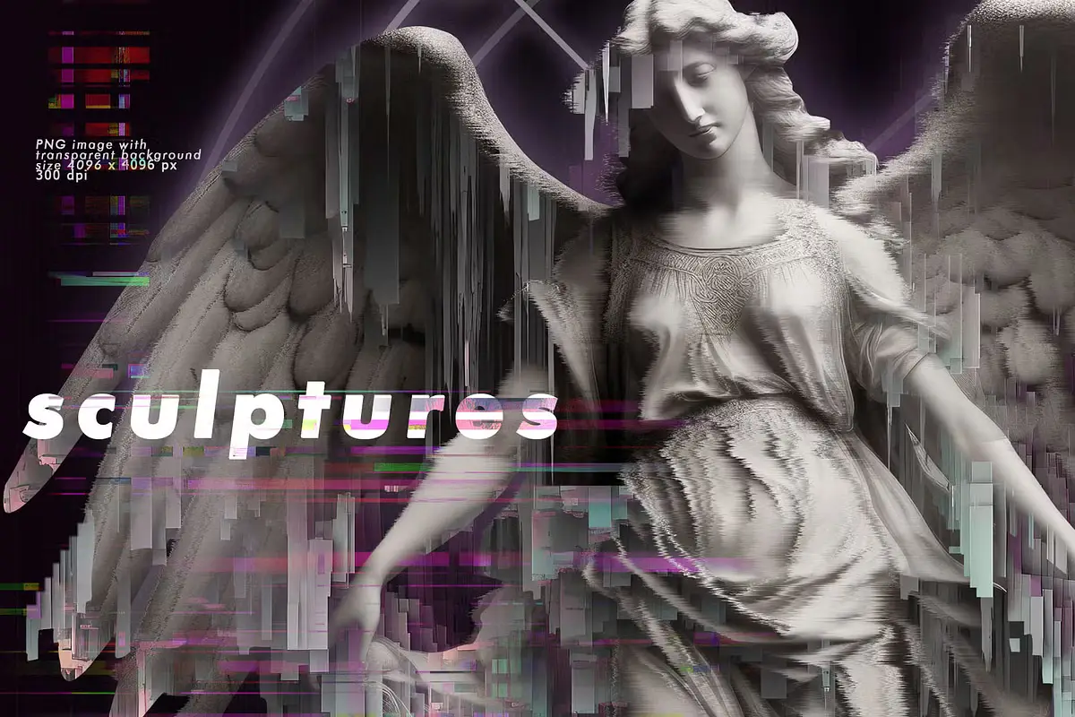 GLITCH SCULPTURES COLLECTION 11 gradient shapes collection 8