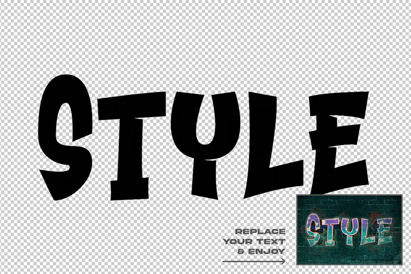 Graffiti Style Editable Text Effect Set