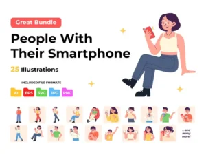 great bundle of people with their smartphone1