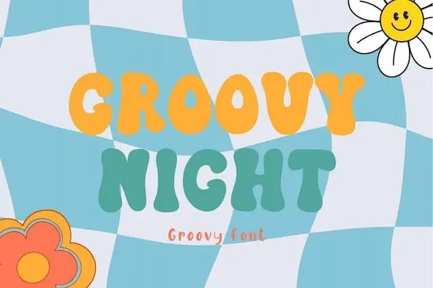 Groovy Night 1 groovy font by d4siky9e