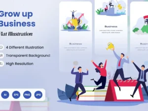 grow up business flat illustration1