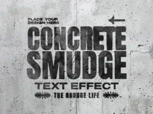 grunge concrete text logo effect mockup1