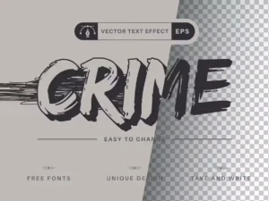 grunge crime editable text effect font style1