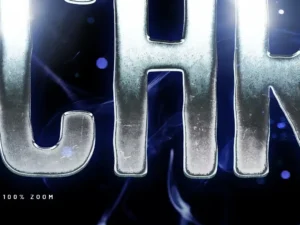 grungy chrome text effect2