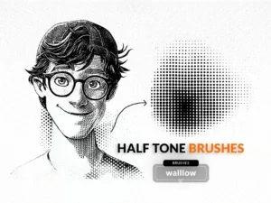 halftone brushes for photoshop halftone patterns1