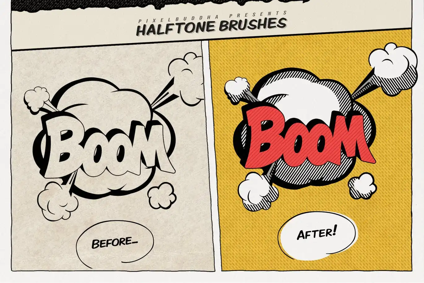 Halftone Lines Vintage Photoshop Brushes