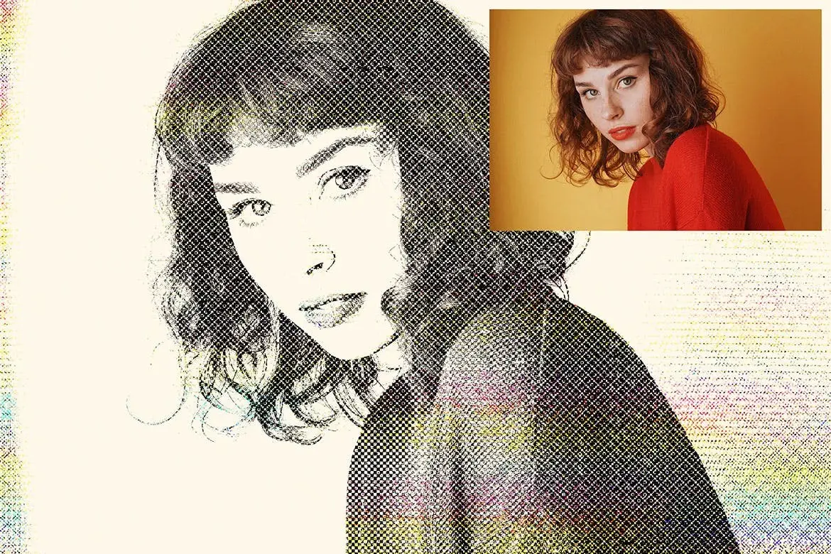 Halftone Photo Effect