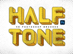 halftone photoshop brushes1