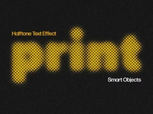 halftone text effect1