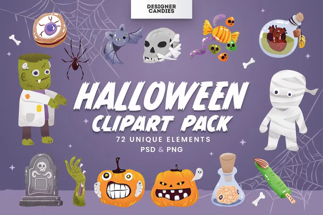 Halloween Graphics & Cartoon Clipart Pack 8 halloween graphics cartoon clipart pack01