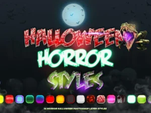 halloween photoshop text effects1