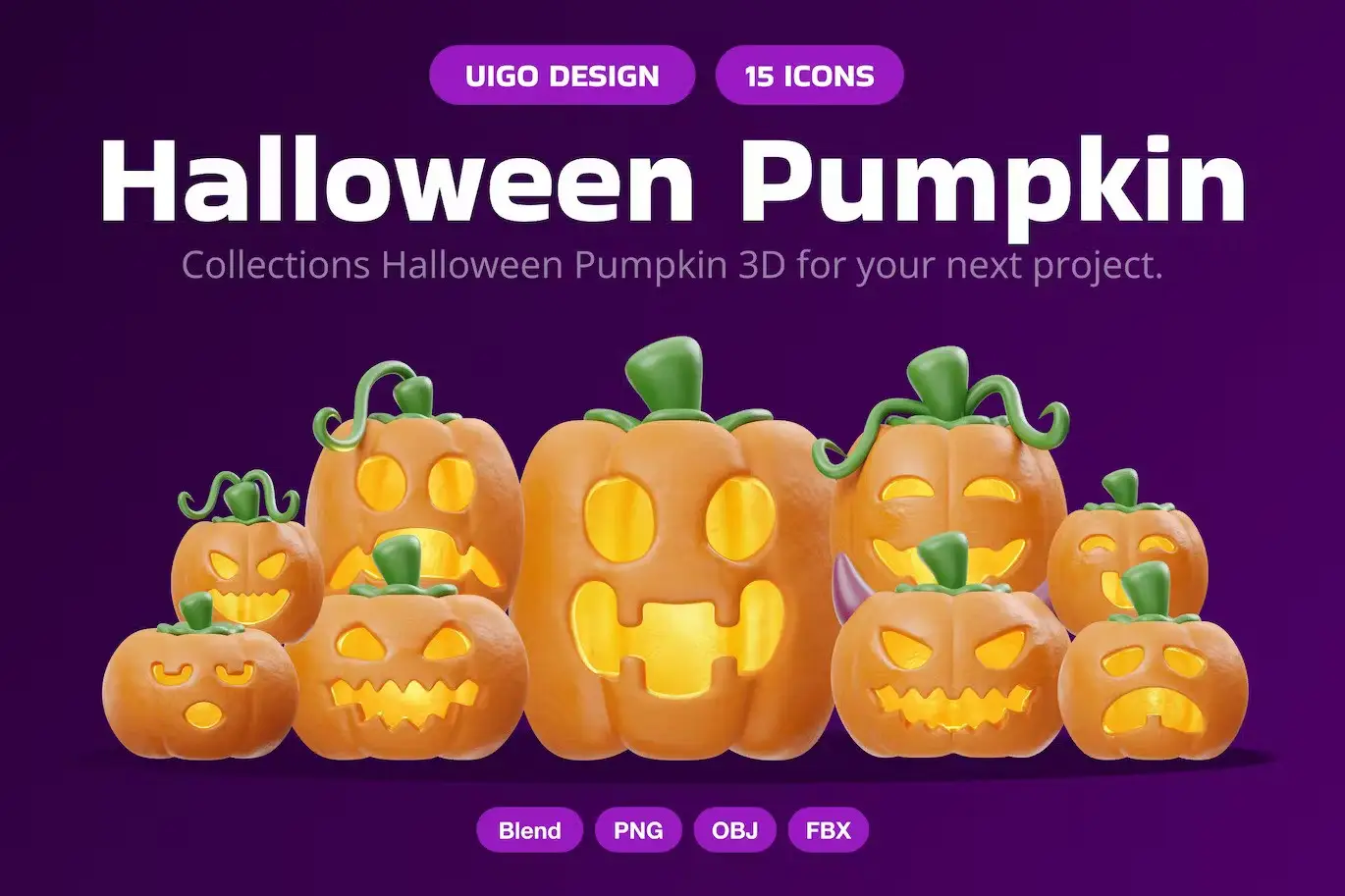 Halloween Pumpkin 3D Illustration
