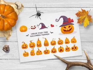 halloween pumpkin vector creator kit3