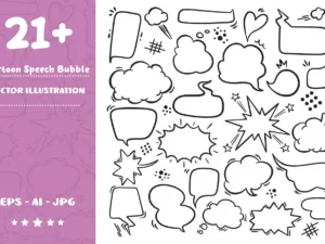 hand drawn cartoon speech bubble doodle1