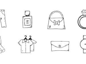 hand drawn icons paper cuts library04