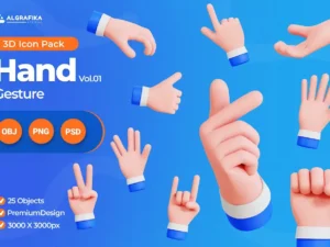 hand gesture 3d icon1