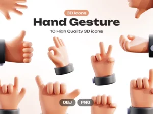 hand gesture 3d icons1