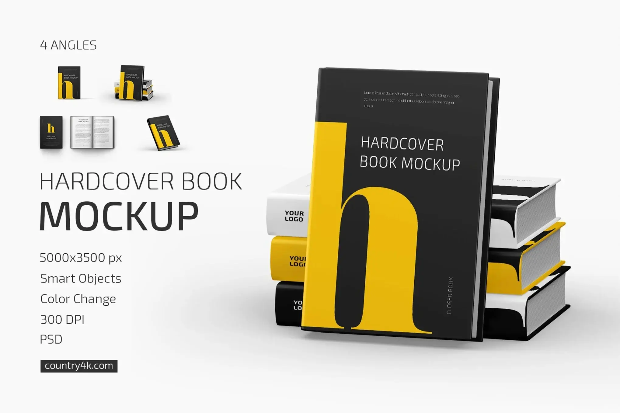 Hardcover Book Mockup Set