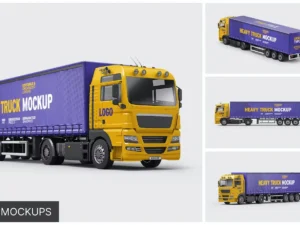 heavy truck mockup set1