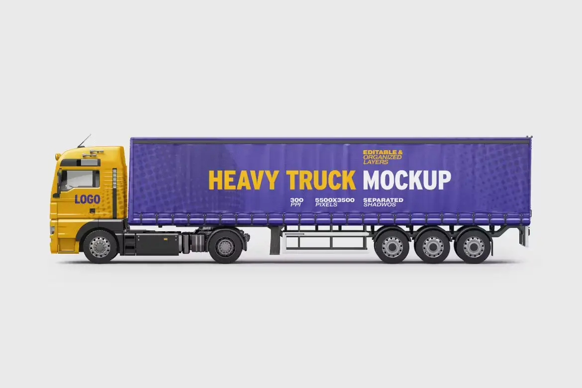 Heavy Truck Mockup Set 5 heavy truck mockup set5