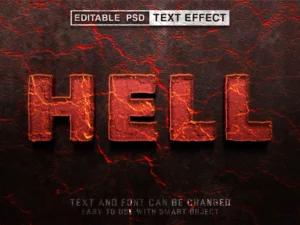 hell editable text effect1