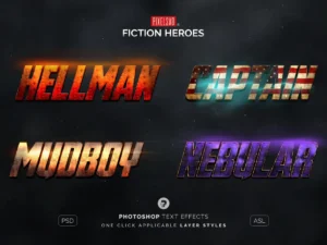 heroes action game text effects1 1