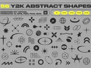 hipixel y2k abstract retro shapes