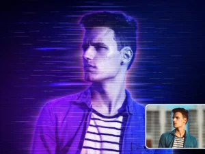 hologram art photoshop effect3