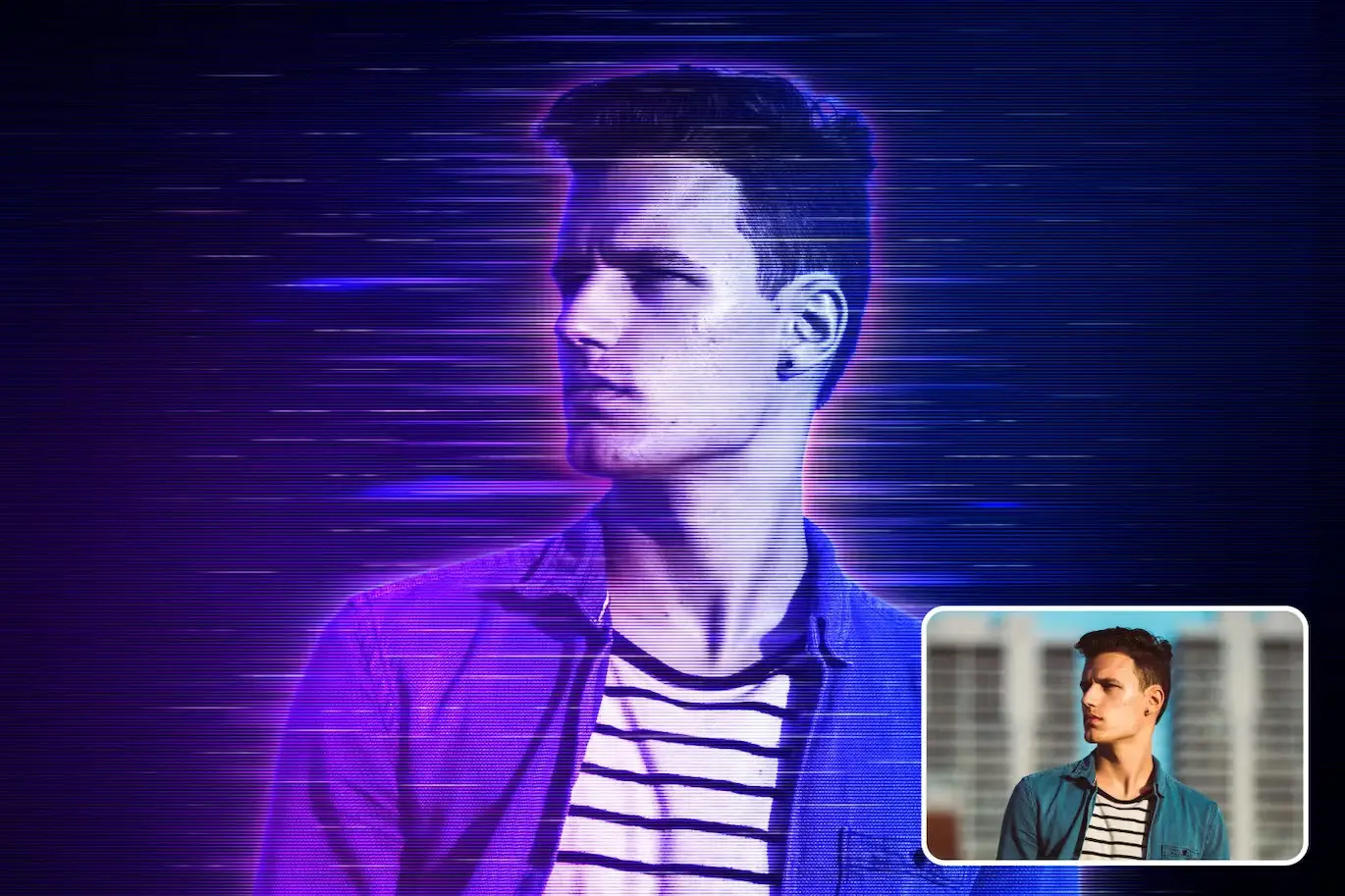 Hologram Art Photoshop Effect