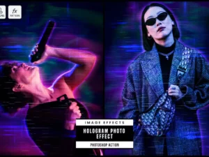 hologram photoshop effect1